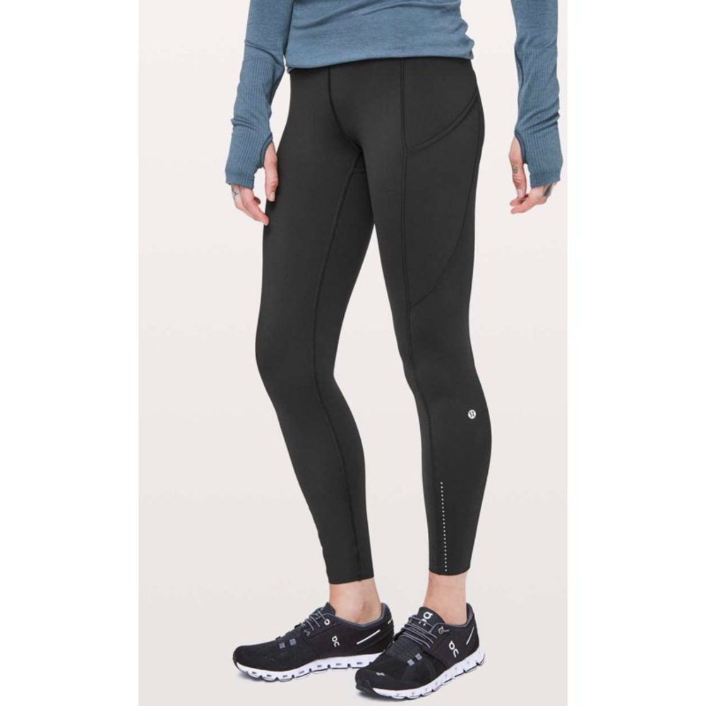 Lululemon Fast & Free Tight Reflective Sz 4 blk - Picture 1 of 4